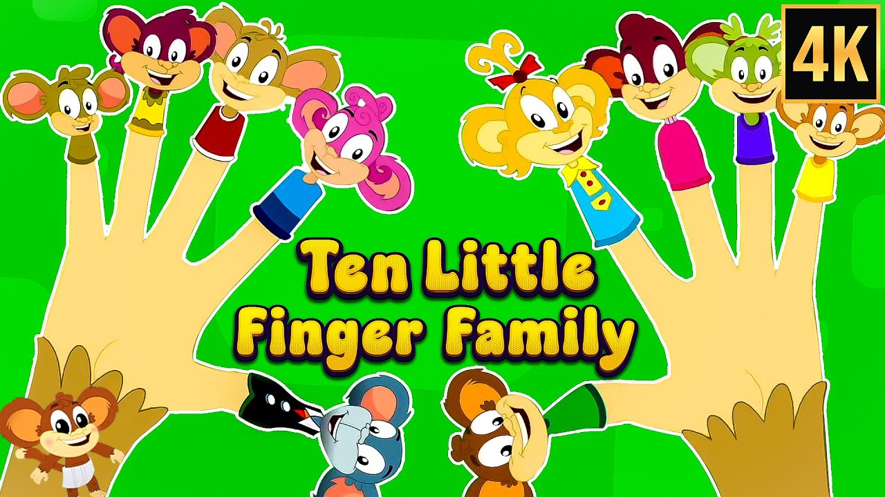 Ten Little Finger Family Song + More Learning Videos for Kids