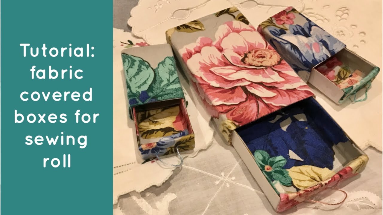 #roxysjournalofstitchery needle roll - fabric covered boxes - Hussif, Huswif, housewife #slowstitch