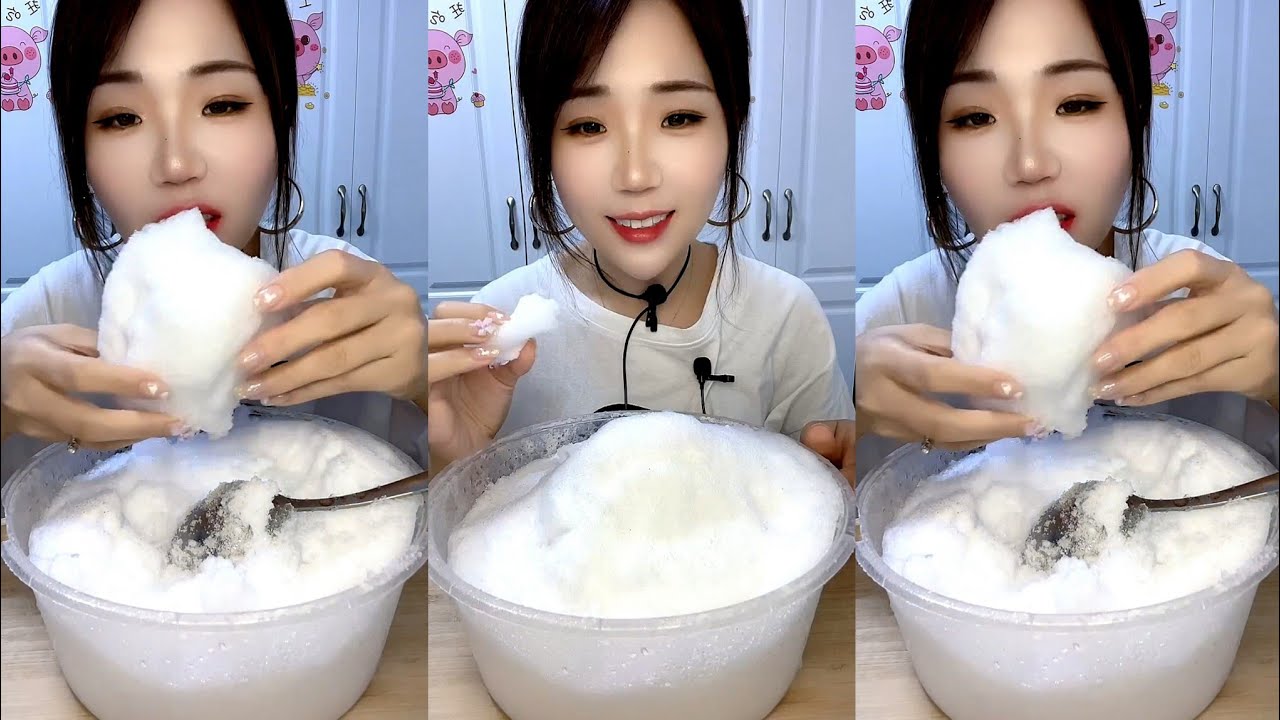 ASMR WHITE ICE EATING / ICE EATING