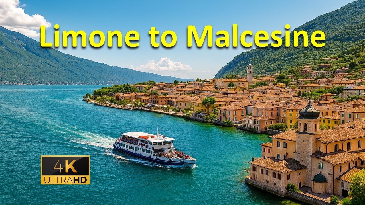 Most Beautiful Ferry Ride in Italy - Limone to Malcesine, Lake Garda | Italy Travel Vlog Part 2 (4K)