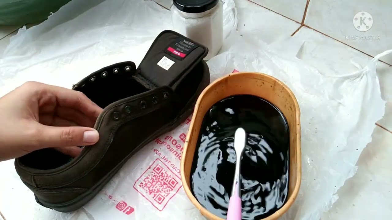 DIY shoes color restoration using dye (vans chukka low)