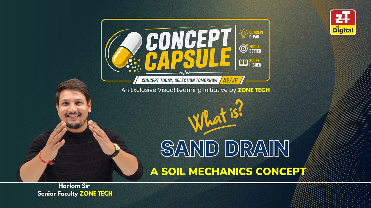 Concept Capsule Series || Sand Drain Explained || Soil Mechanics Visualized || ZONE TECH