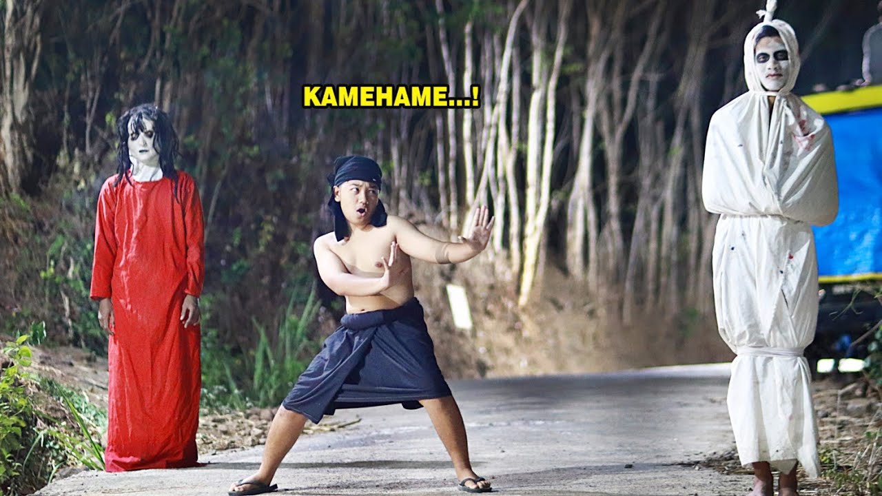 Prank Pocong Terlucu ! Kena jurus KAMEHAME eh dibelakang ada kuntilanak 🤣