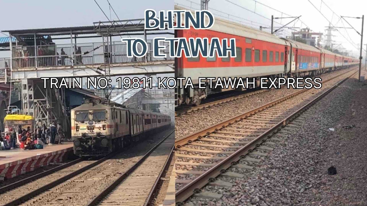 Train no:19811 Kota Etawah express journey Bhind to Etawah full journey vlog solo travelling Ind rai