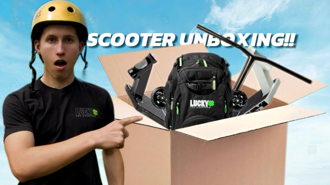 UNBOXING AND SHOWCASING MY BRAND NEW LUCKY PRO SCOOTER!!!