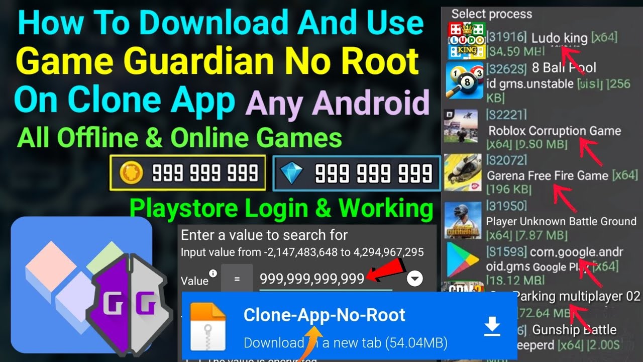 How To Install And use Game Guardian in Clone App Without Root For Any Android || 2025