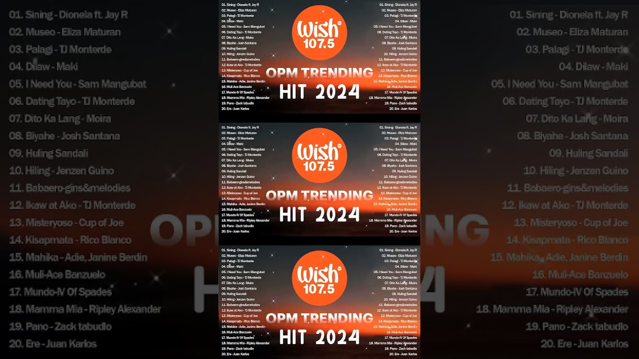 Best Of Wish 107.5 Songs Playlist WITH LYRICS | The Most Listened Song 2024 On Wish 107.5 | Sining