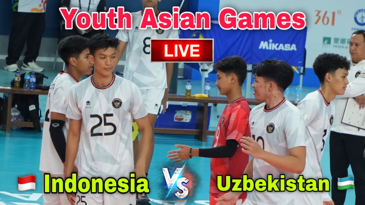 Quarter Finals 🇮🇩 Indonesia Vs Uzbekistan 🇺🇿 HD Live | Men’s Volleyball | Youth Asian Games 2025