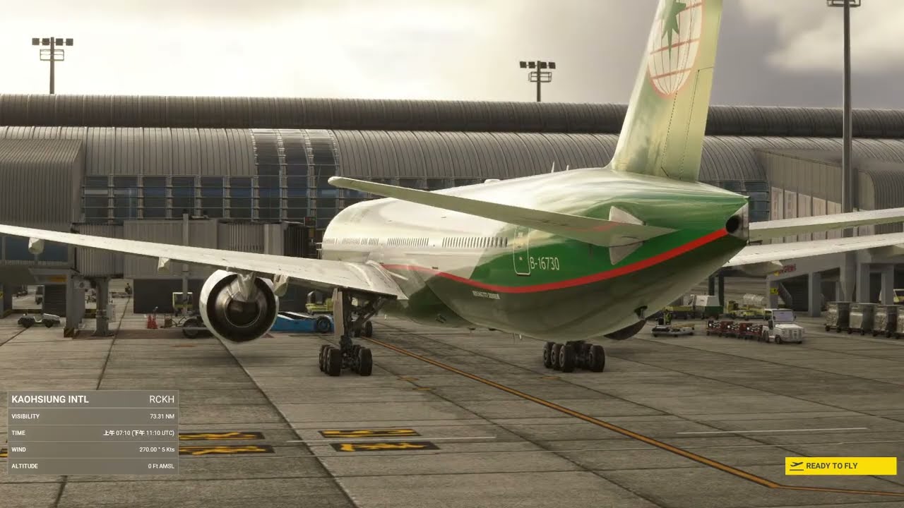 Microsoft Flight Simulator Boeing 777 300ER 高雄國際機場-桃園國際機場