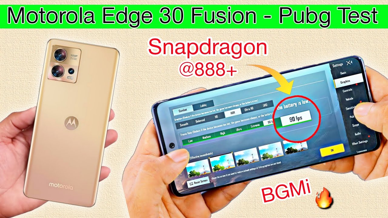 Moto Edge 30 Fusion Pubg Test. Pubg Graphics. SD 888+ तबाही🔥
