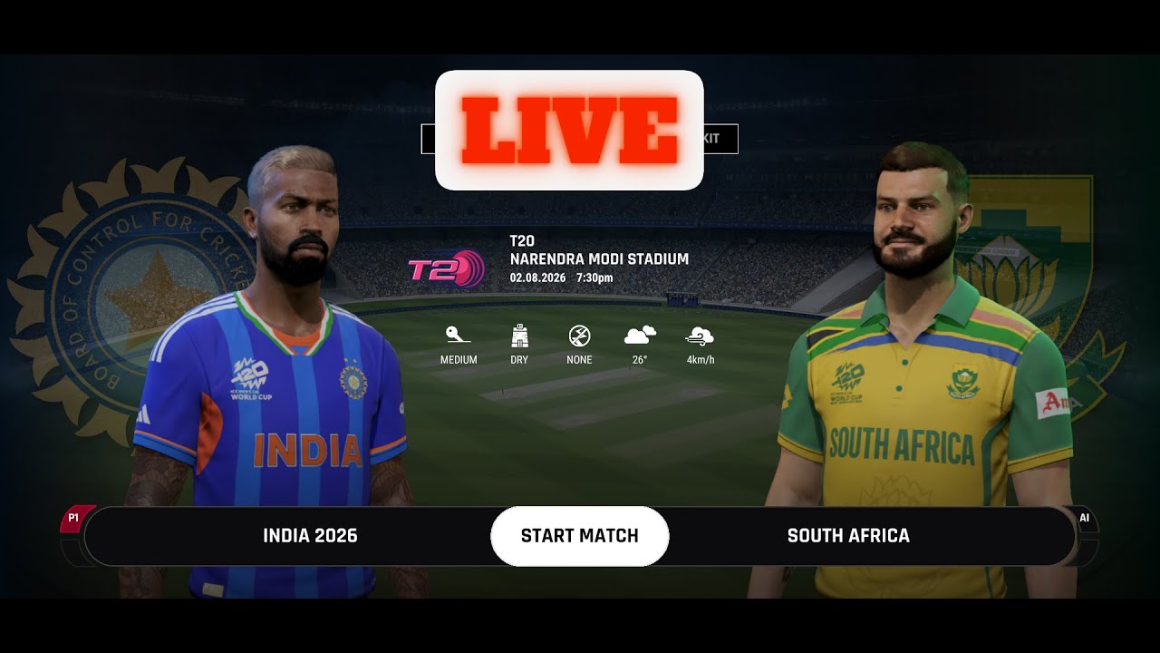 LIVE: T20 World Cup 2026 India VS SouthAfrica – Cricket 24 Gameplay | Epic Thriller!