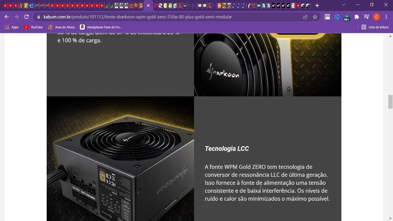 Fonte Sharkoon WPM Gold Zero, 550W, 80 Plus Gold, Semi-Modular Vale a Pena?