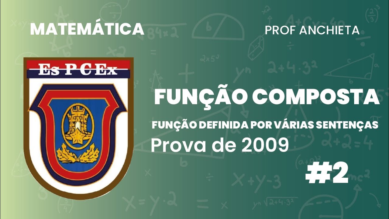 EsPCEx 2009 // #02 // FUNÇÃO COMPOSTA - FUNÇÃO DEFINIDA POR VÁRIAS SENTENÇAS