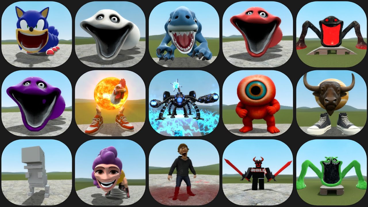 Sea Eater Omnidroid V17,Sea Eater Hungry Worm,SCP 67,Tok Tok Matah,Hungry Rumi in Garry's Mod Mobile
