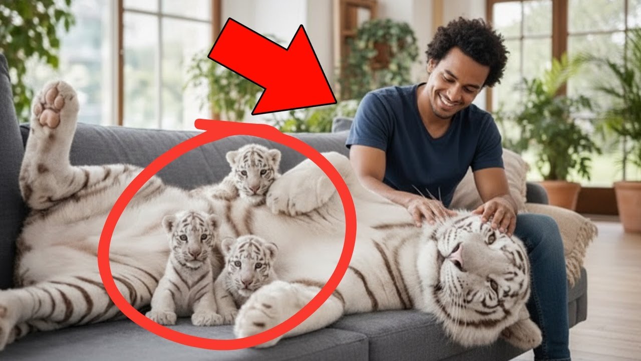 From Dying in My Arms to a Huge Predator The Heartwarming Reunion with a Rescued Tiger and Her Cubs