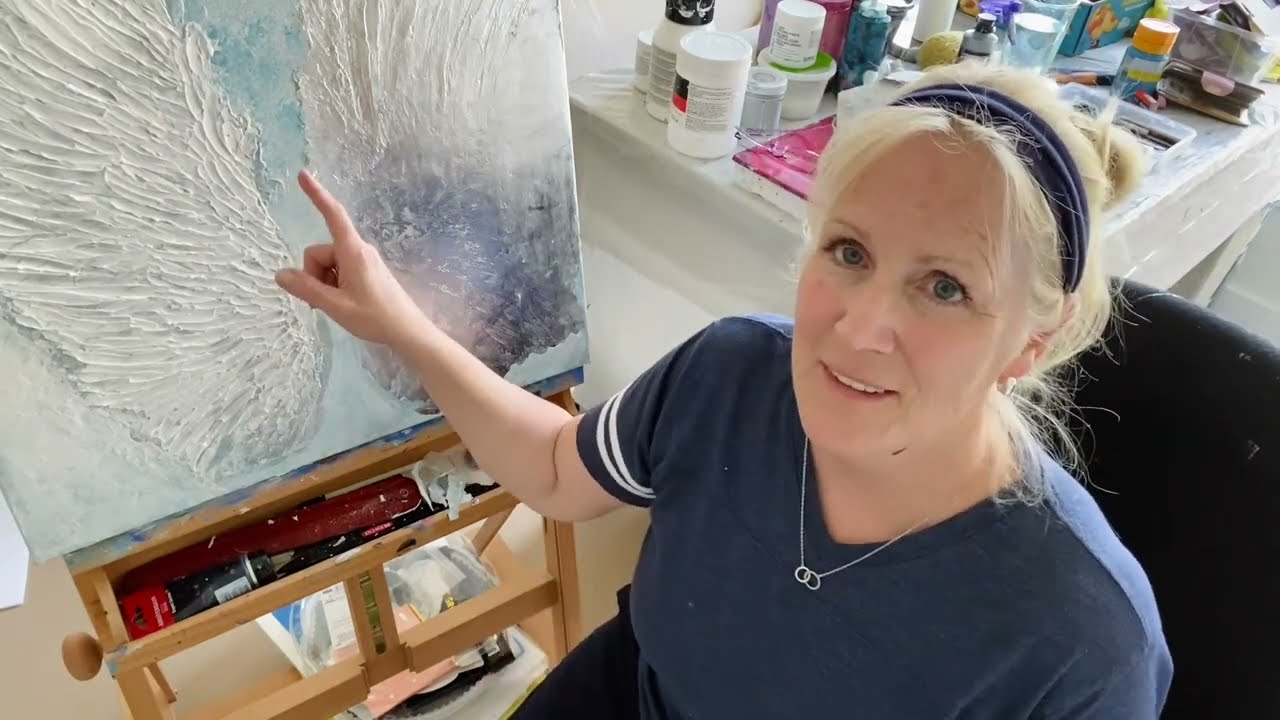 😇Angel Wings on 36”x30”….with an epic fail that I turned around to success - Part One