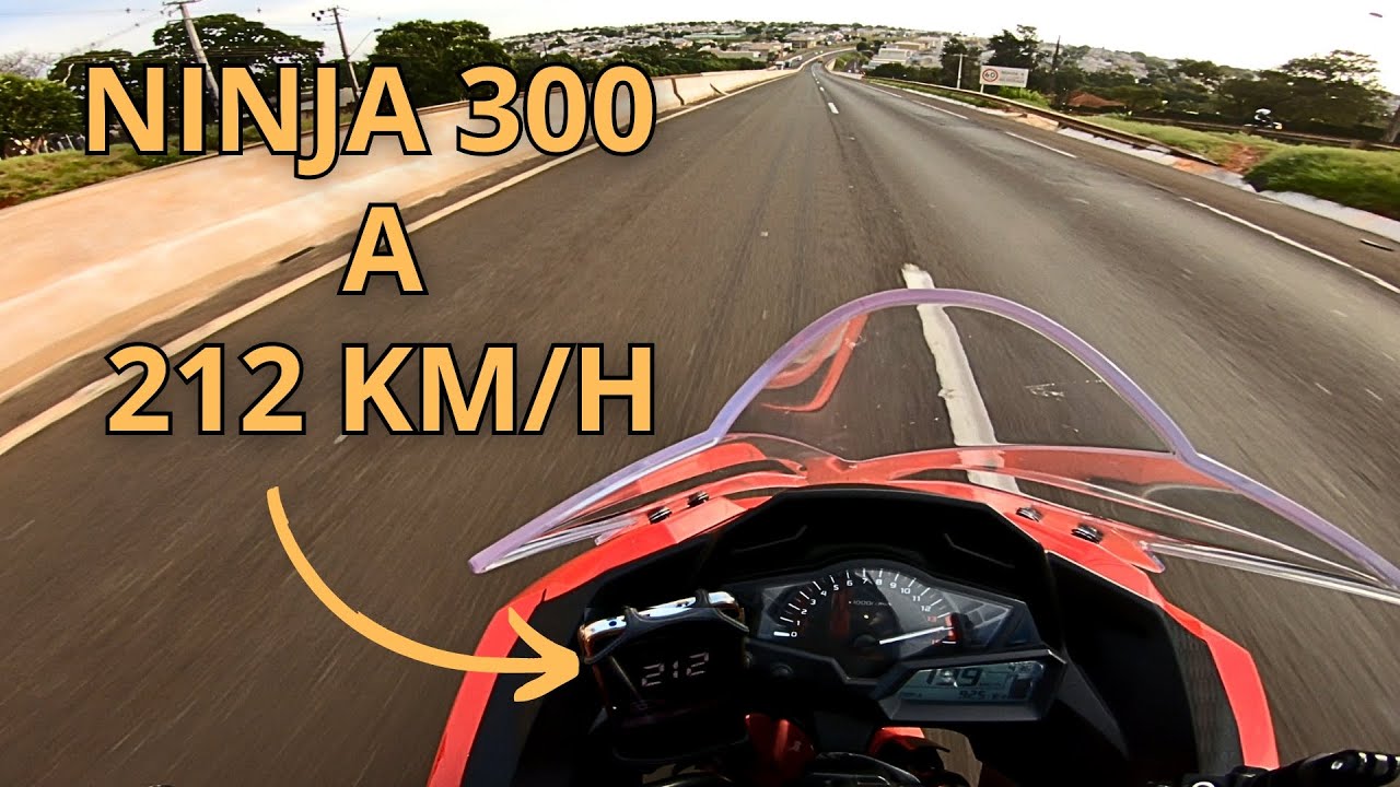 NINJA 300 APÓS REMAP - PEGANDO 200 KM/H FACILMENTE