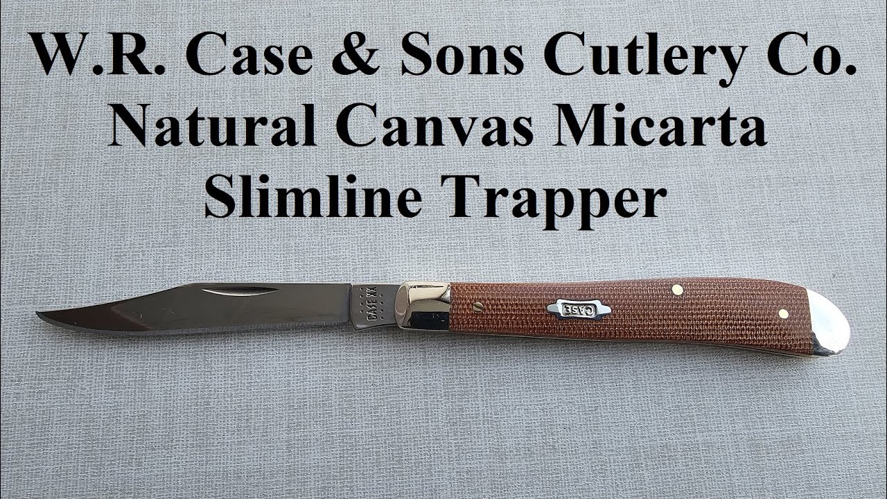 Case Cutlery - Natural Canvas Micarta Slimline Trapper