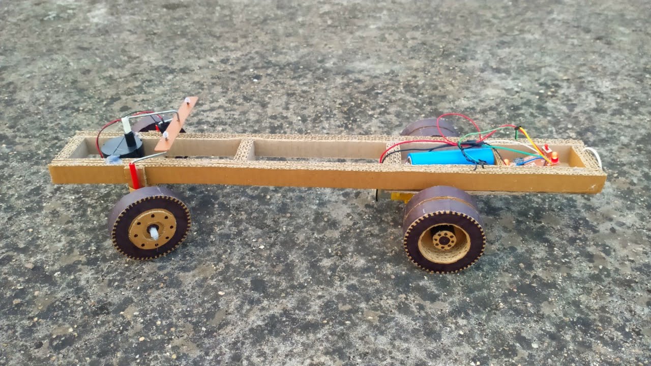 I Made a Cardboard 6 Wheelers RC Chassis 