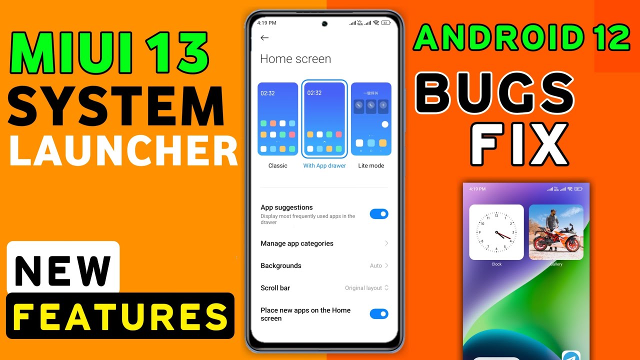 MIUI 13 NEW SYSTEM LAUNCHER UPDATE WITH NEW FEATURES | Redmi 9 Power,9 Prime,Note 9,10 Pro/Max,Mi 11