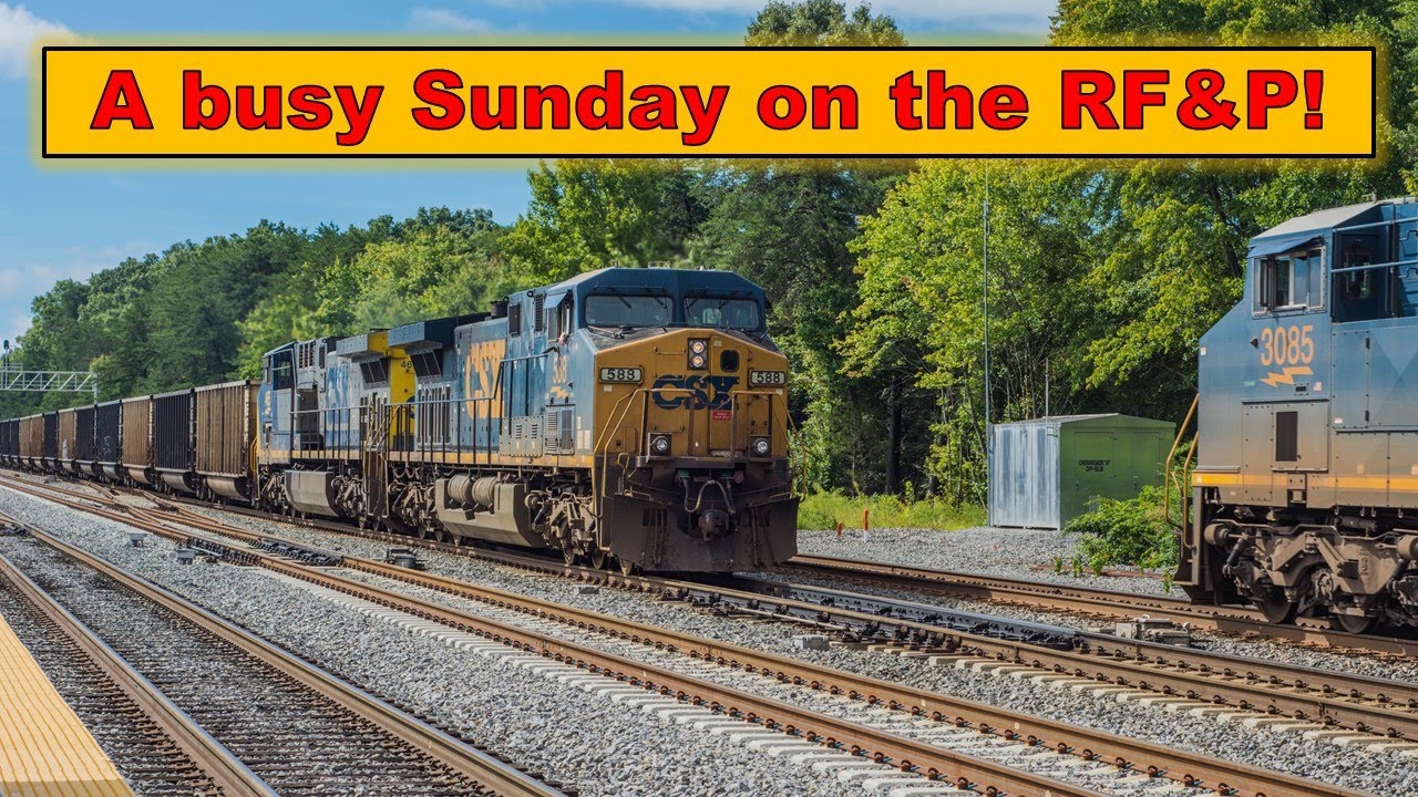 A Busy Sunday on the RF&P in Fredericksburg;  22 trains in 12 hours! September 3, 2017
