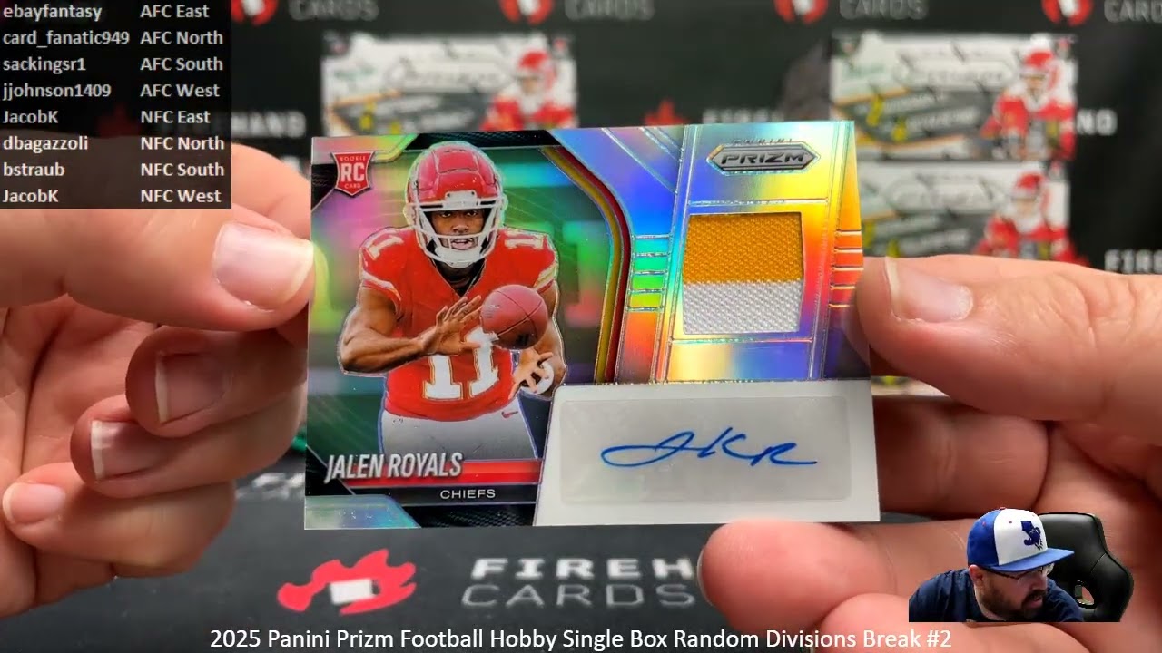 2/2/2026 2025 Panini Prizm Football Hobby Single Box Random Divisions Break #2