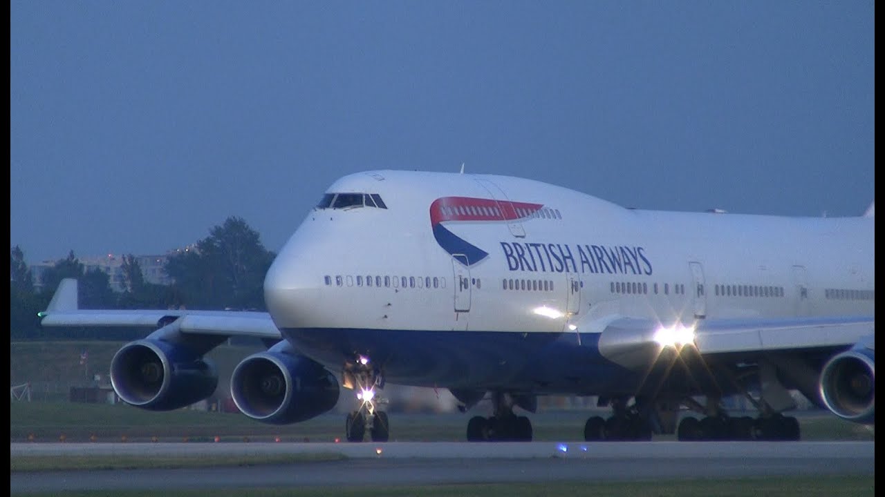 British Airways B747-400 takeoff at YVR.