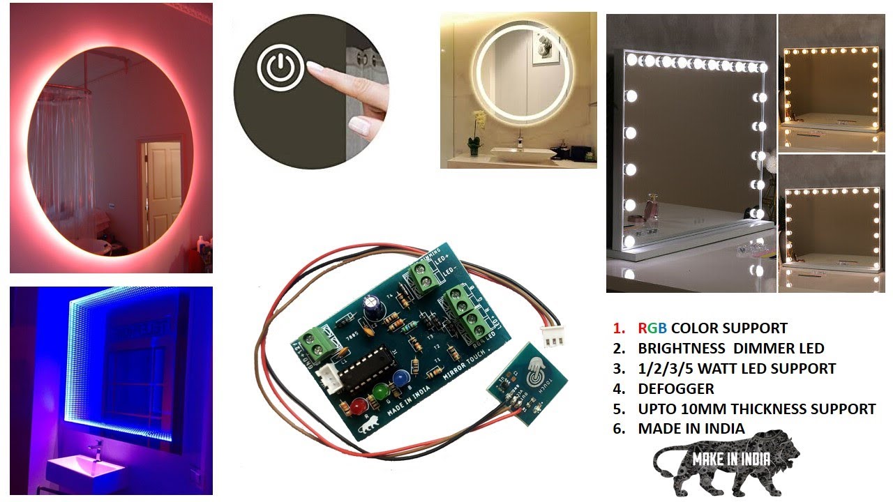MULTI-TOUCH MIRROR TOUCH SENSOR WITH DIMMER & RBG COMPATIBLE (VERSION 3) (HINDI)