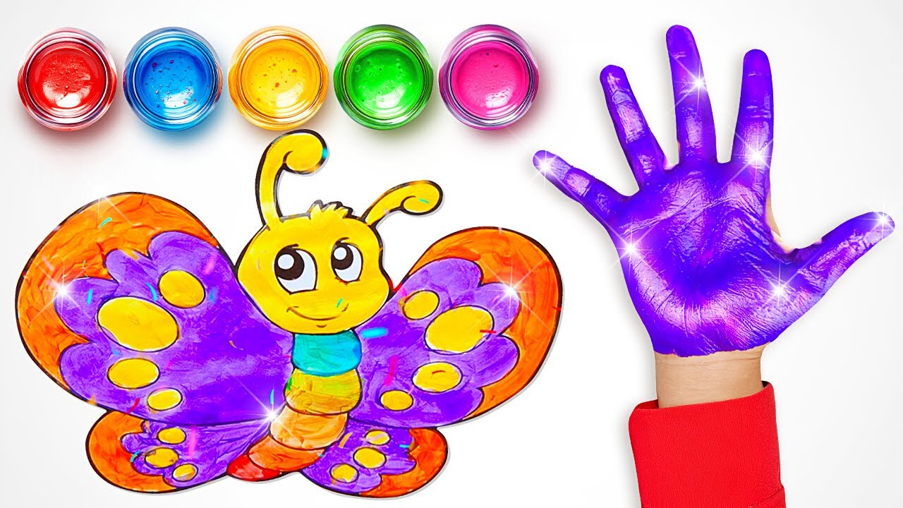 Learn Colors & Animal Names with Finger Painting Activity | Preschool Learning Video for Kids