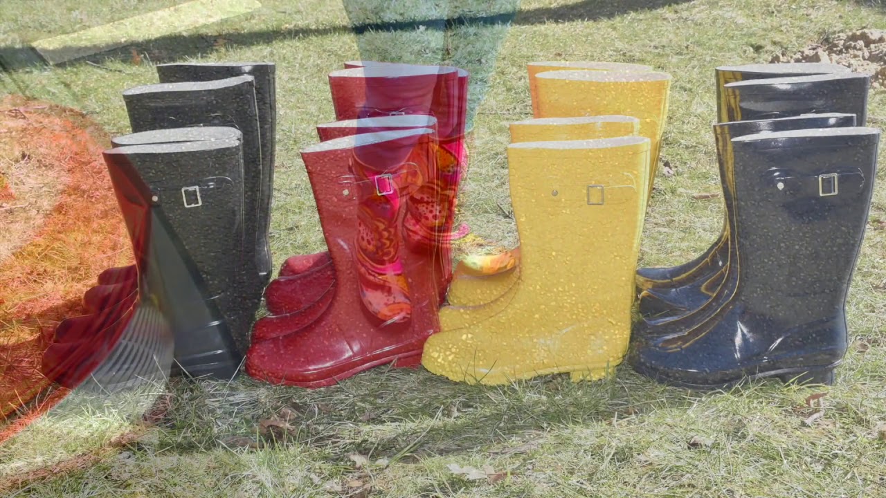 Norty Womens Rubber Rain Boots Mid Calf and Hi Calf