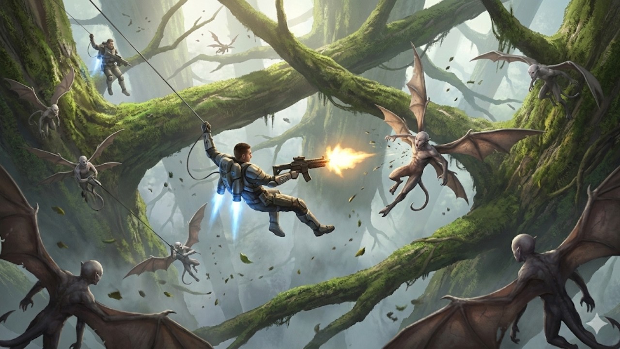 The Trees Are 500 Meters Tall And The Monsters Never Touch The Ground.