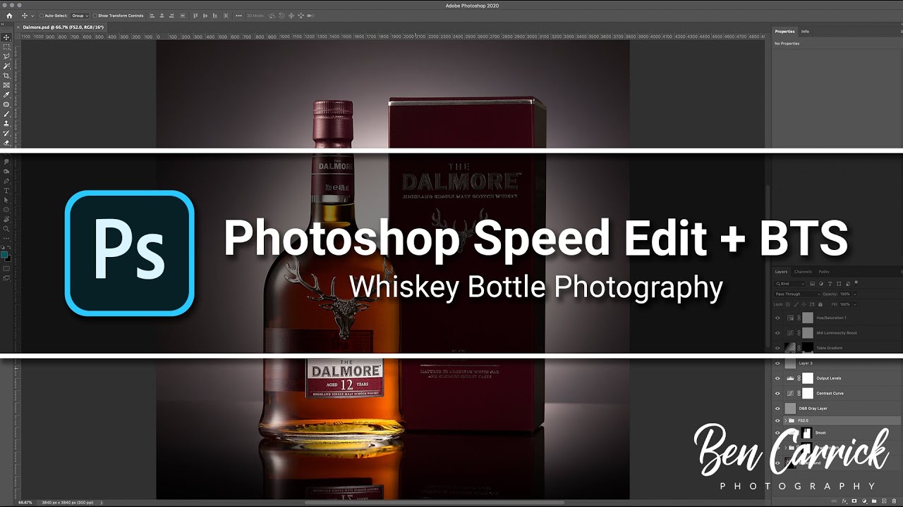 Dalmore Whiskey Bottle Photography and Photoshop Speed Edit