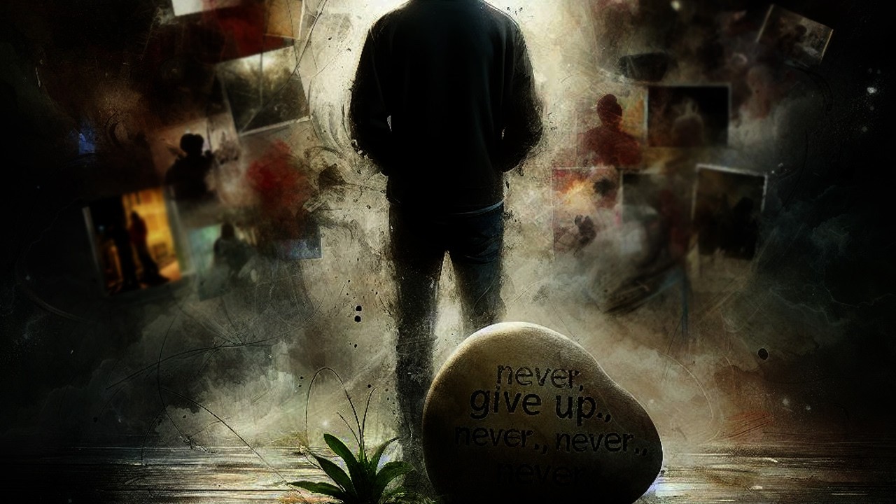 dark_cloud - Never Give Up (Official Lyric Video)