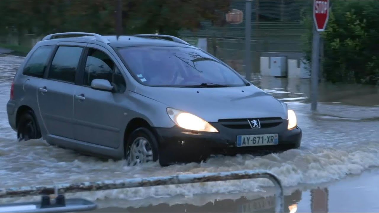 Dépression Kirk: routes barrées et inondations en Seine-et-Marne | AFP Images