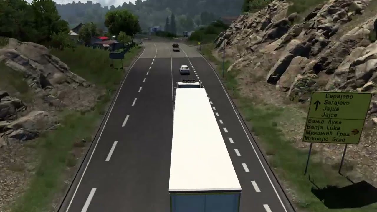 Beautiful Forest Road in West Balkans DLC || Bihac to Banja Luka || ETS2