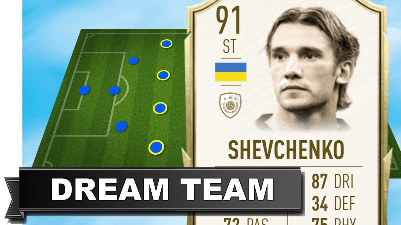 Andriy Shevchenko's Dream Team in FIFA 20 Cards [All-time Best XI players]