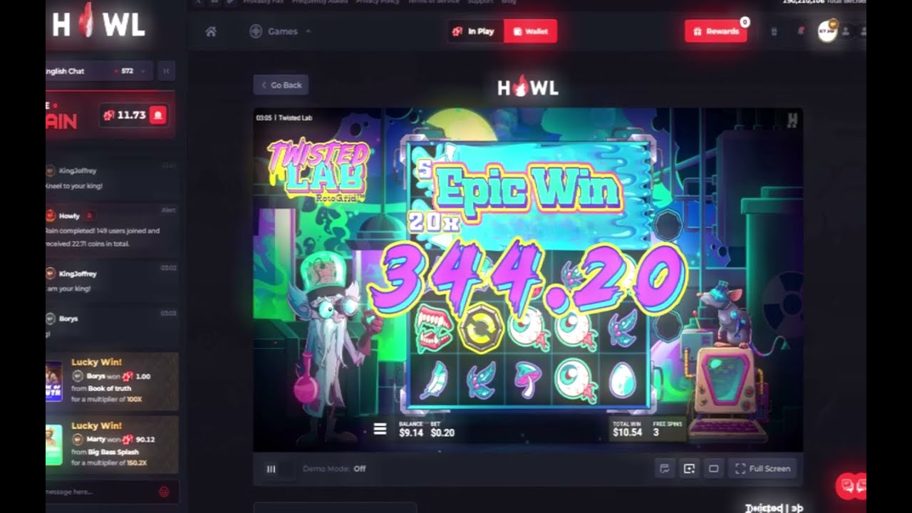 Twisted labs slot pays insane / on HOWL /  Bills /