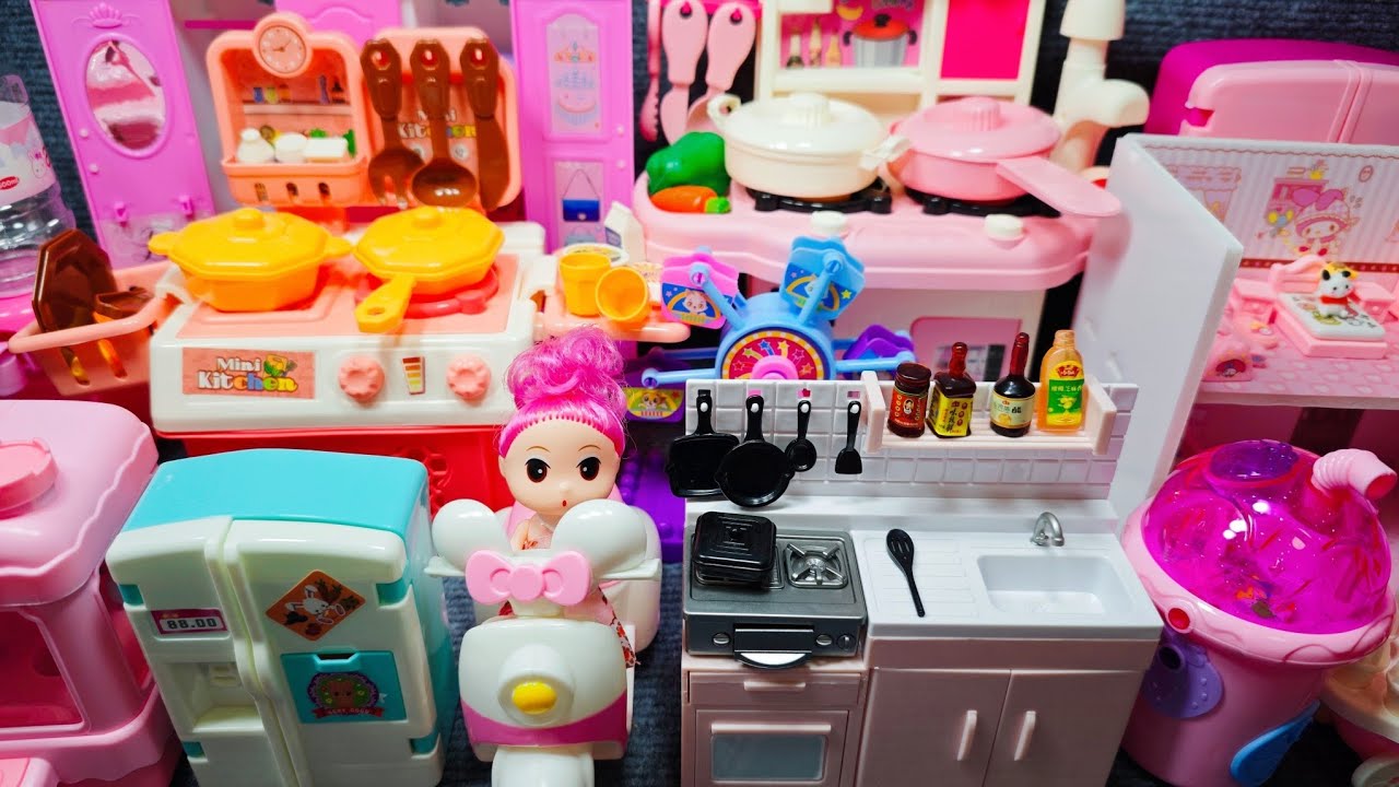 15 Minutes Satisfying with Unboxing Barbie Princess Pink Wardrobe，Rock Bed Play Set Review Toys｜ASMR