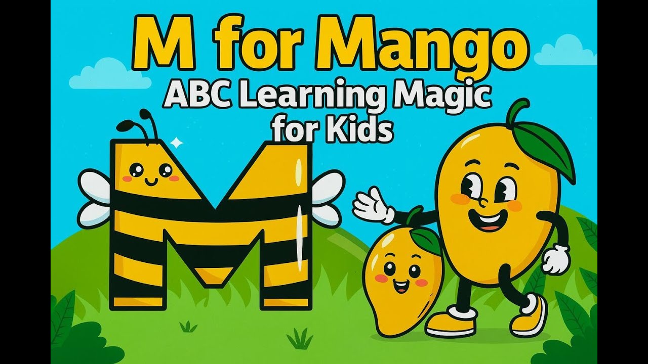 M for Mango 🥭✨ | Learn ABC with Fun Sounds & Pictures