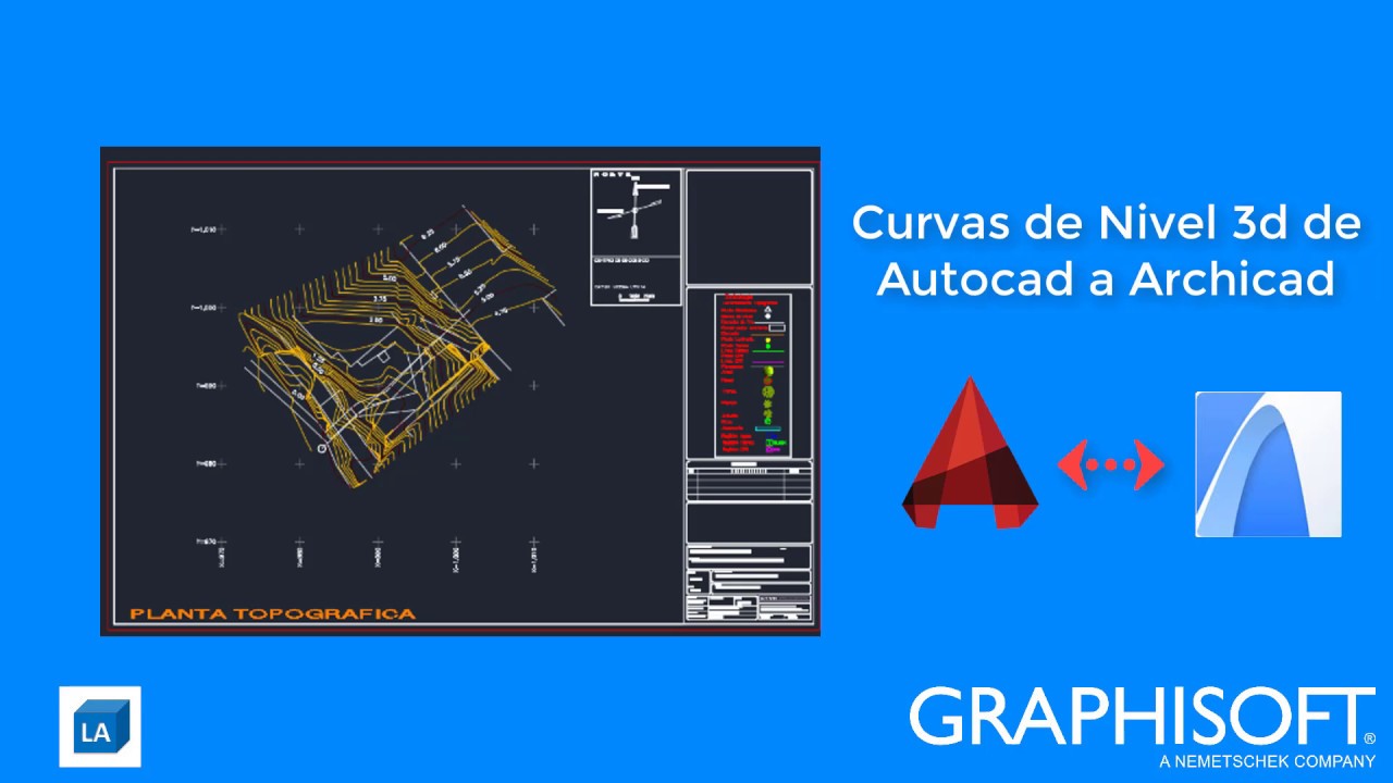 Curvas de nivel 3d de Autocad a Archicad