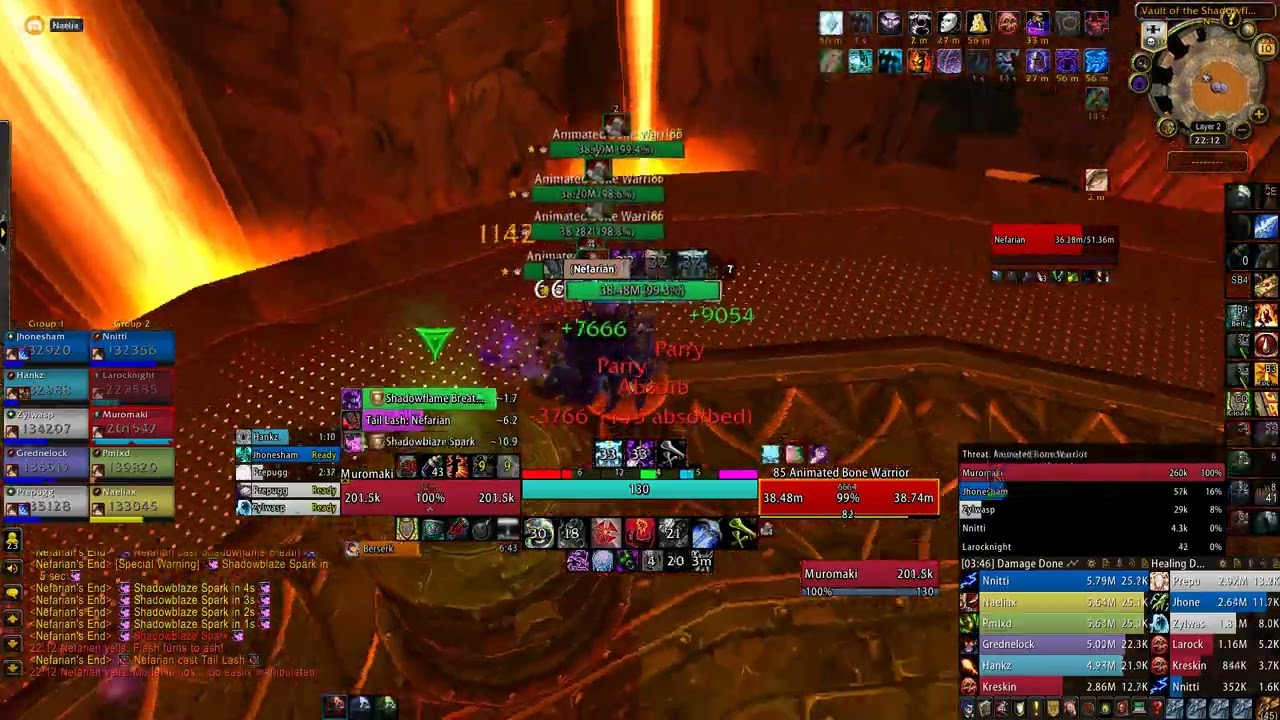 BWD Nefarian 10 Heroic (Blood DK Tanking Adds)