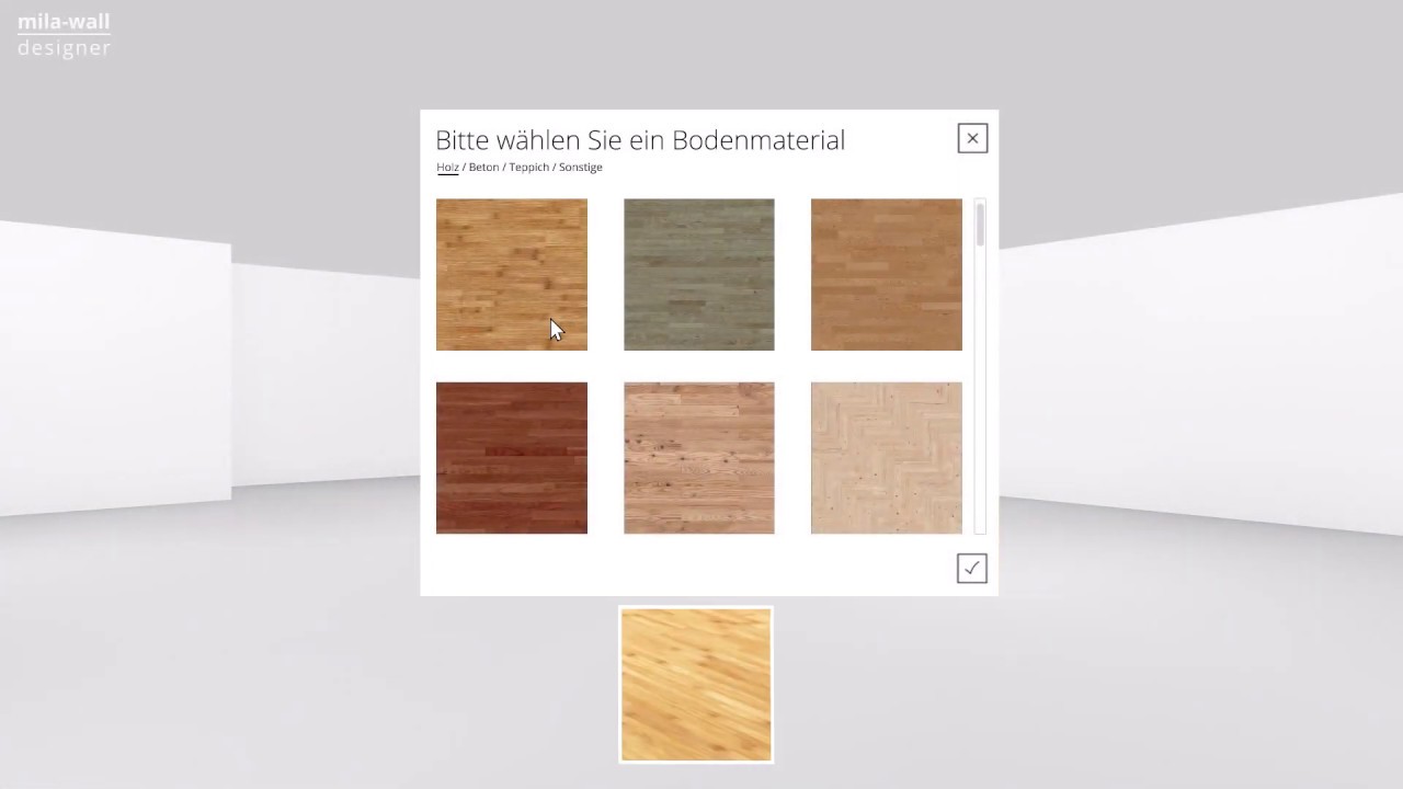 Demo: Planungssoftware Mila-wall Konfigurator