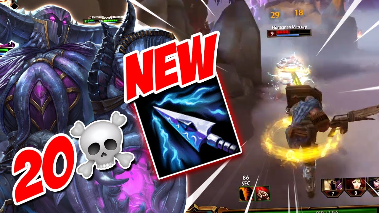 Smite: ARES Jungle with New Spear of the Magus is INSANE! (20 KILLS)