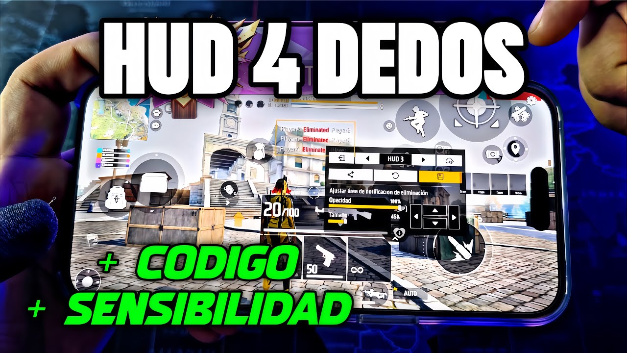 HUD 4 DEDOS (NIVEL PROFESIONAL✅) AGOSTO 2025 sirve para free FIRE Max y normal 