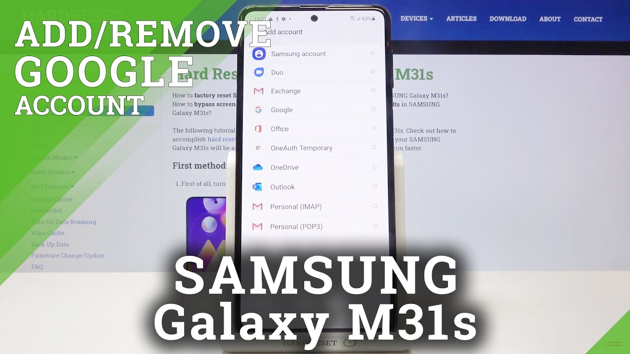 How to Add and Remove Google Account on SAMSUNG Galaxy M31s &ndash; Manage Google Account
