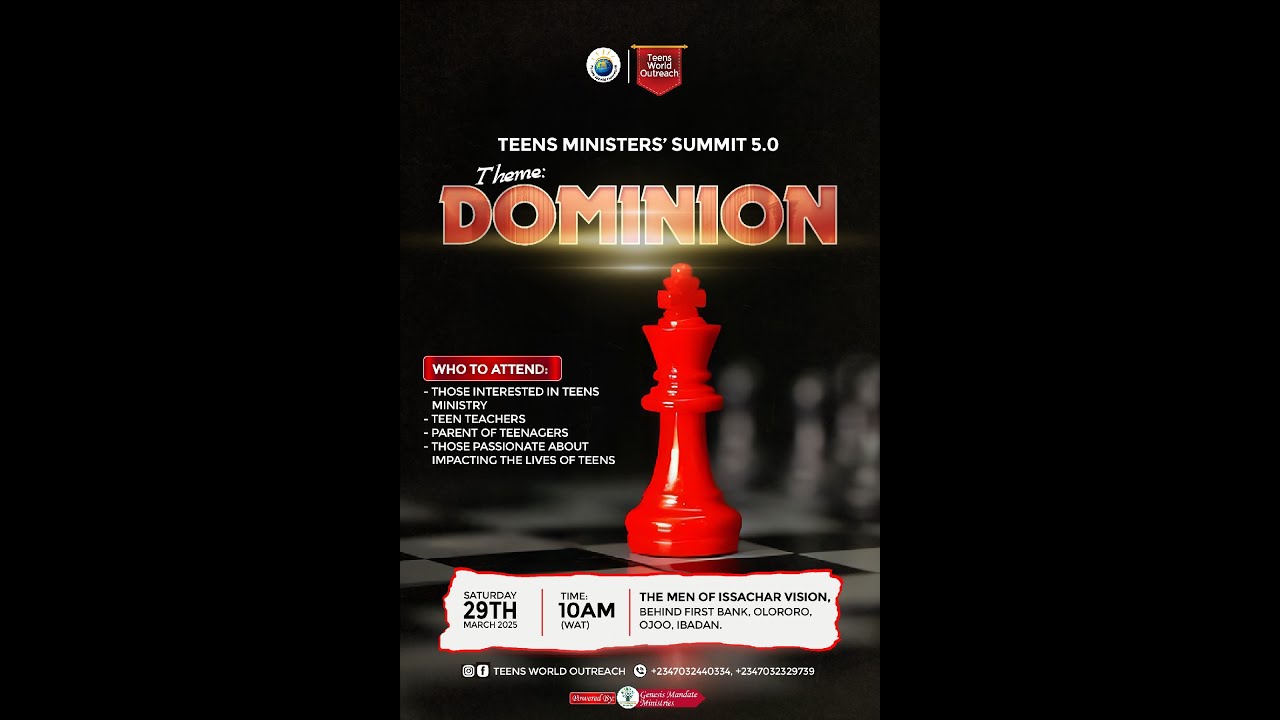 TEENS MINISTERS' SUMMIT 2025 || 29TH MARCH 2025