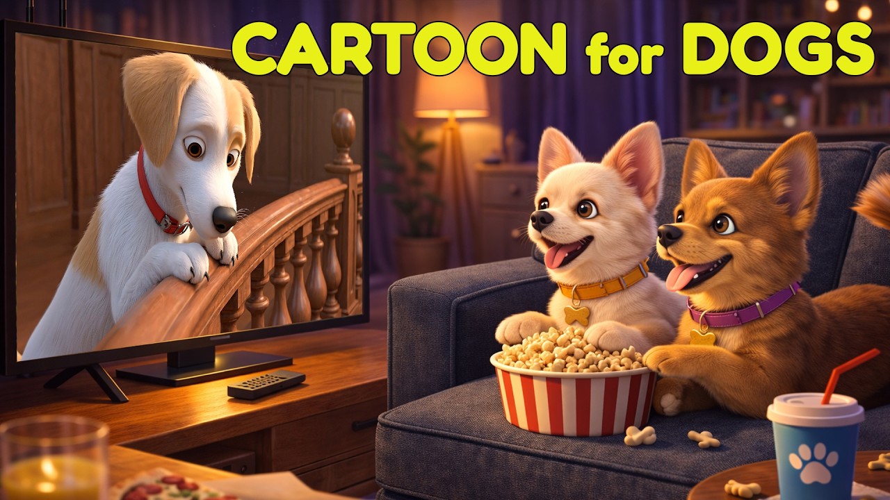 24 Hours of Cartoons for Dogs to Watch🐾 Stress Free Music for Active Dogs & Happy Mood