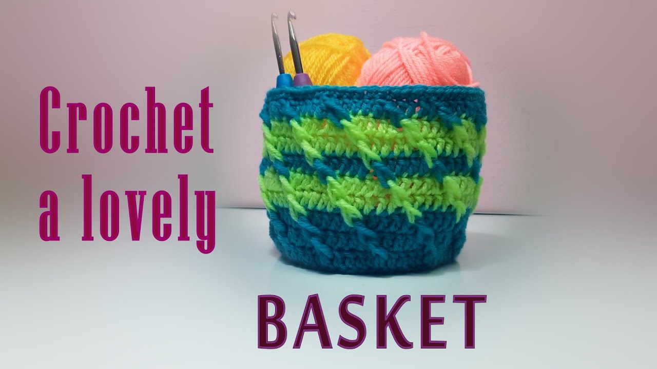 Crochet a small lovely basket | Crochet basket easy tutorial | Loop on hook