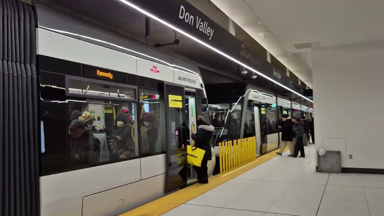 Line 5 Eglinton - Arriving at Don Valley (Science Centre) Station 