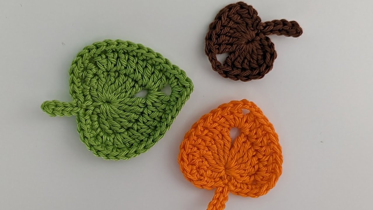 Herbstdeko selbst häkeln, einfaches Blatt, sehr schnell, für Anfänger geeignet, how to crochet, easy